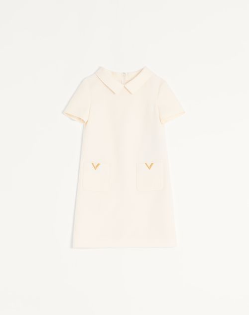 Valentino - Crepe Couture Short Dress - Ivory - Woman - Dresses