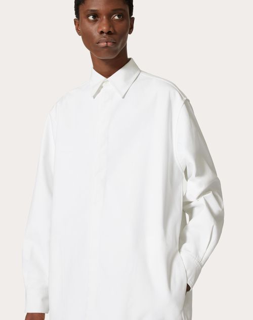 ヴァレンティノ　ジャケットシャツ　ホワイト　長袖シャツ　ヴァレンチノホワイト