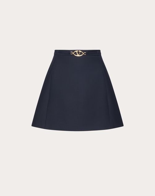 Valentino - Crepe Couture Skirt - Navy - Woman - Skirts