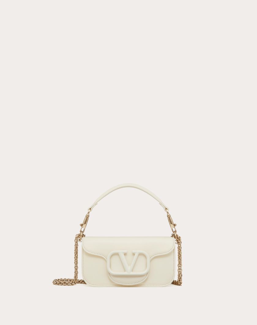 Valentino Handbags Borsa Piccola A Spalla Valentino Garavani Locò In Vitello per Donna in Avorio | Valentino IT