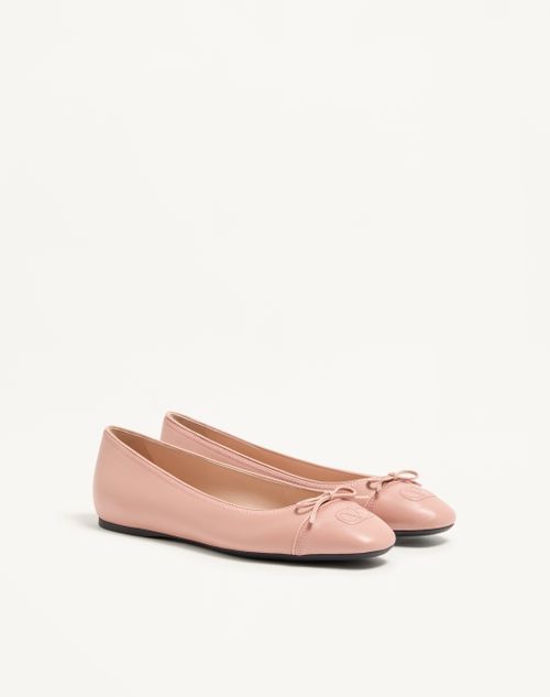 Valentino Garavani - Vlogo Signature Ballerina In Nappa 05mm - Phard - Woman - Ballerinas