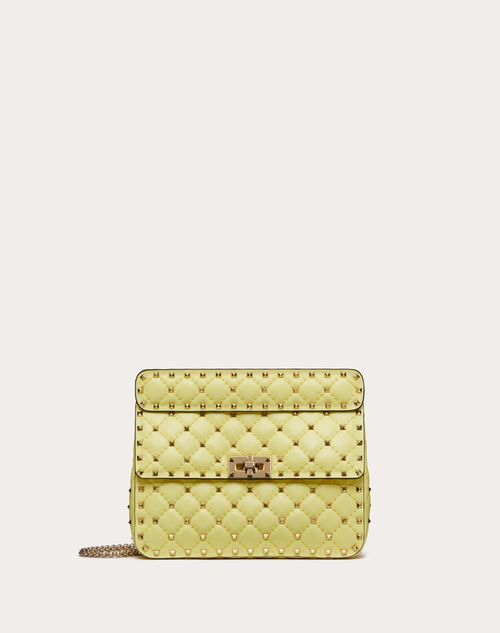 Valentino Garavani - Medium Nappa Rockstud Spike Bag - Light Yellow - Woman - Woman Bags & Accessories Sale