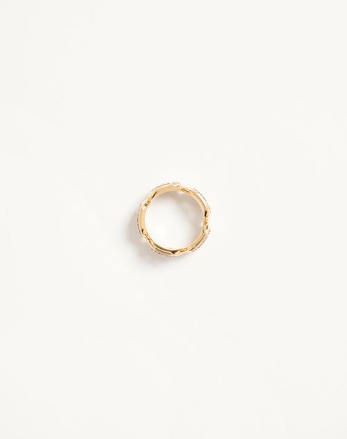 Valentino Garavani - Ovalette Metal And Swarovski® Crystal Ring - Gold/crystal - Woman - Jewellery