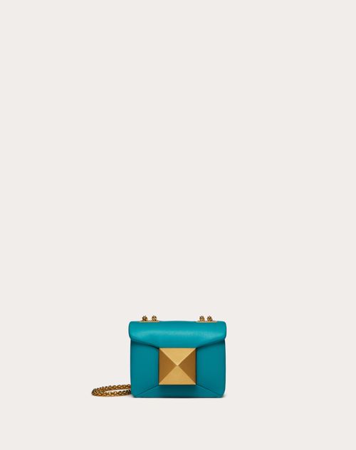 Valentino Garavani - One Stud Nappa Micro Bag With Chain - Ultra Marine Green - Woman - Mini Bags