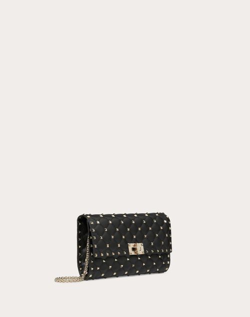 Rockstud Spike Nappa Leather Crossbody for Woman in Pink Pp | US