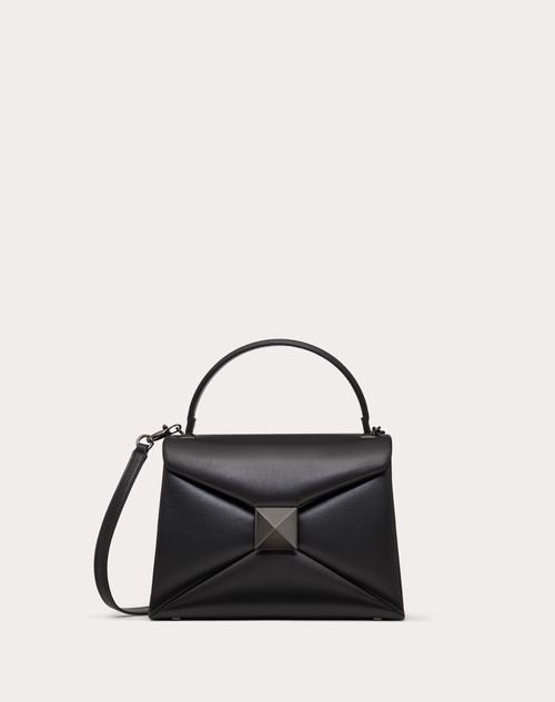 Valentino Garavani - Small One Stud Handbag With Tone-on-tone Stud In Nappa - Black - Woman - Single Handle Bags