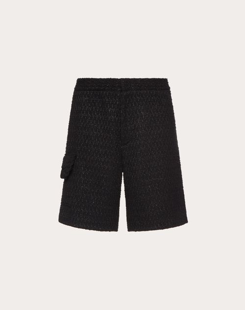 Valentino - Tweed Bermuda Shorts - Black - Man - Man Ready To Wear Sale