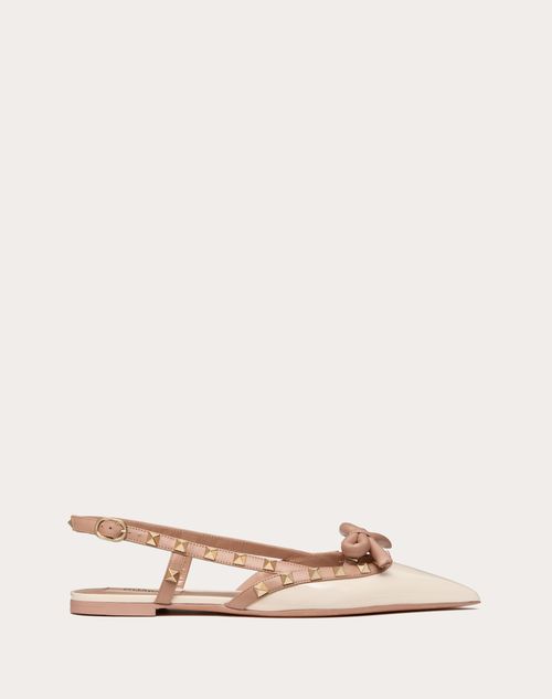 Red Valentino BALLERINA SLINGBACK ROCKSTUD BOW IN VERNICE