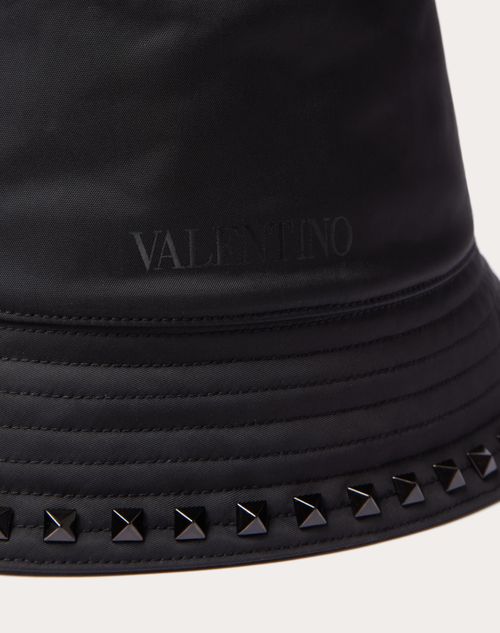 Valentino Garavani - Black Untitled Bucket Hat - Schwarz - Mann - Mützen Und Handschuhe