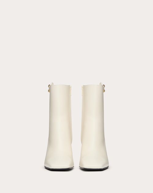 Valentino Garavani - Vlogo The Bold Edition Ankle Boot In Calfskin 70mm - Ivory - Woman - Boots