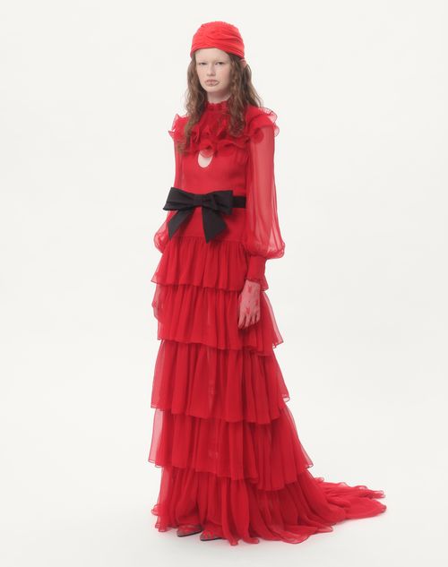 Valentino - Chiffon Long Dress - Paris - Woman - Ready To Wear