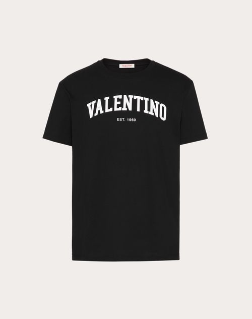 Valentino - ヴァレンティノ プリント コットン Tシャツ - ブラック/ホワイト - メンズ - Tシャツ/スウェット