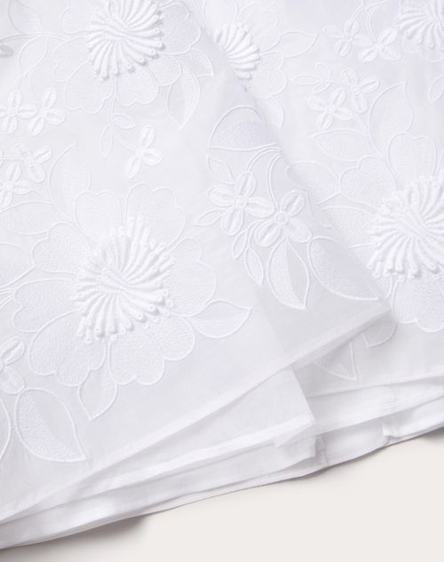 Camellia Organdis Midi Skirt for Woman in Ivory | Valentino PT 