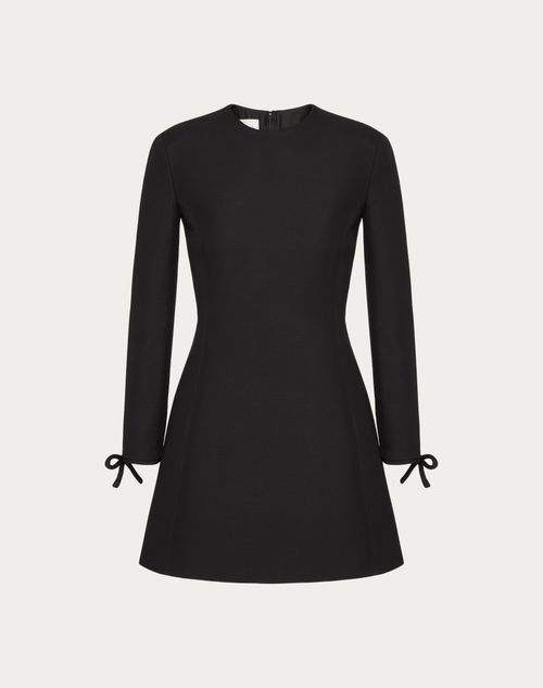 Valentino - Robe Courte En Crêpe Couture - Noir - Femme - Prêt-à-porter