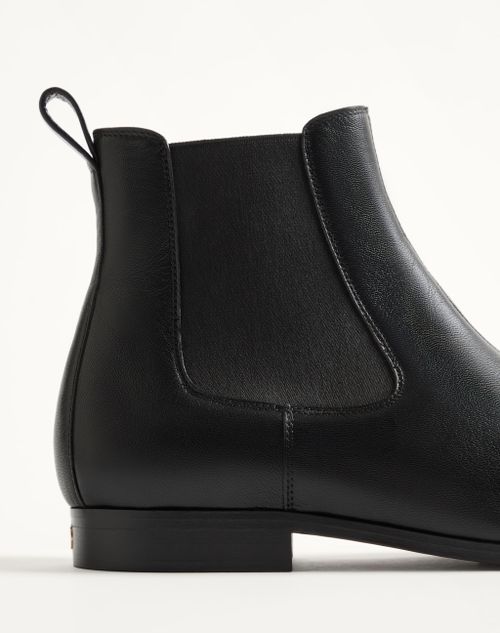 Valentino Garavani - Mockers Ankle Boot In Kidskin - Black - Man - Boots