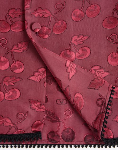 Valentino - Valentino Viscose Bowling Shirt With Cherryfic Jacquard Pattern - Magenta - Man - Shirts