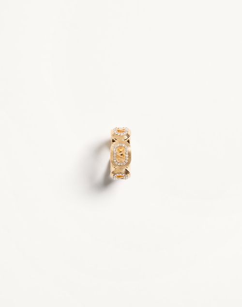 Valentino Garavani - Ovalette Metal And Swarovski® Crystal Ring - Gold/crystal - Woman - Jewelry