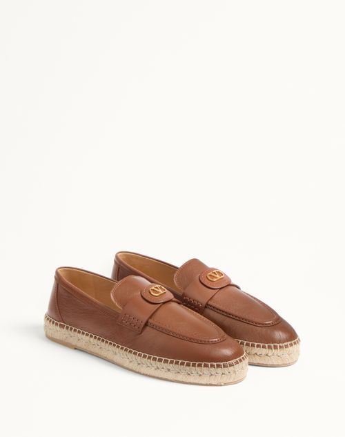 Valentino Garavani - Palm Avenue Calfskin Loafer - Tobacco - Man - Shelf - M Shoes - Palm Avenue