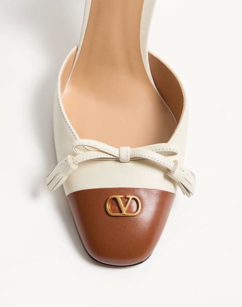 Valentino Garavani - Valet Du Roi Pumps In Kidskin 90mm - Butter/tobacco - Woman - Shoes