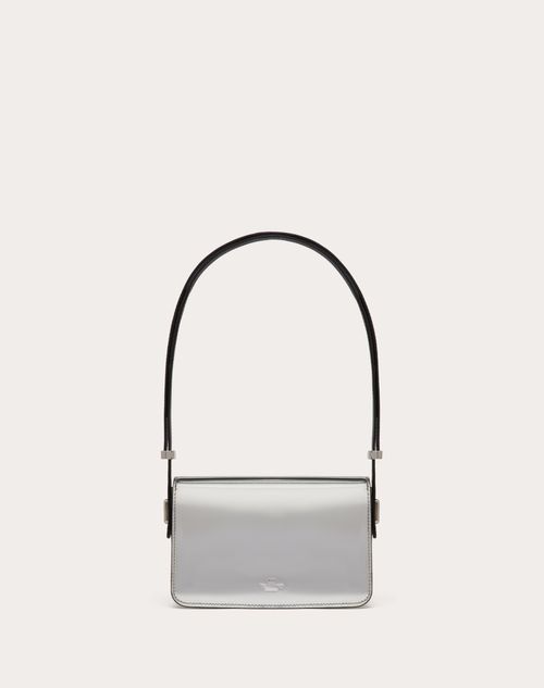 Small Valentino Garavani Shoulder Letter Bag In Mirror-effect Calfskin ...