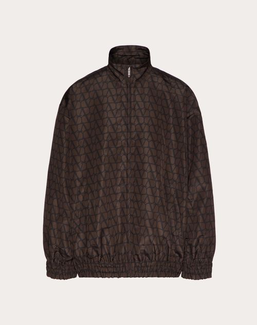 Valentino - 올오버 트왈 이코노그라프 프린트 실크 파유 재킷 - 에보니/블랙 - 남성 - 재킷 & 다운 재킷