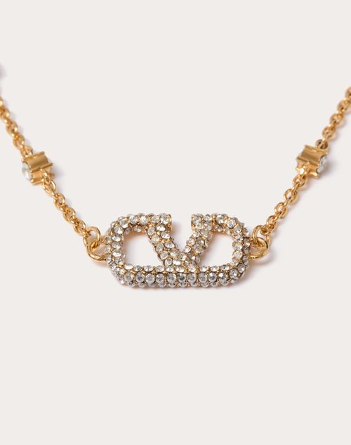 Valentino Garavani - Vロゴ シグネチャー メタル X スワロフスキー®クリスタル ブレスレット - ゴールド - ウィメンズ - ジュエリー