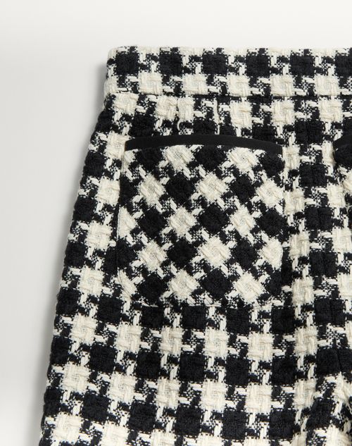 Damier Light Tweed Shorts for Woman in Ivory/black Damier Light Tweed Shorts for Woman in Ivory/black