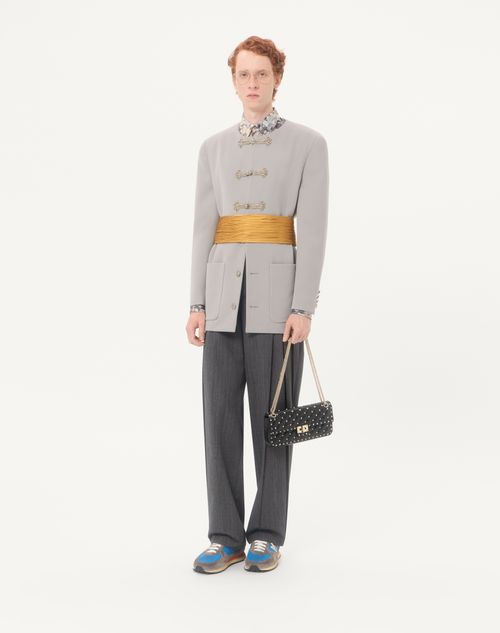 Valentino - Valentino Silk And Lurex Shirt With All-over Urbs Print - Grey/multicolour - Man - Shirts
