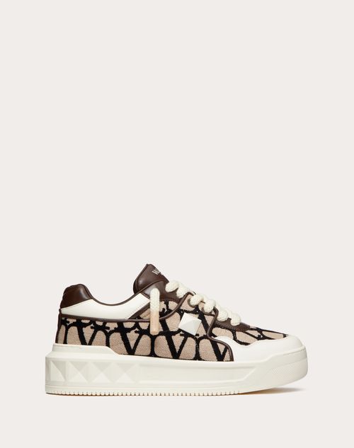 One Stud Xl Low top Sneaker In Nappa Leather And Toile Iconographe