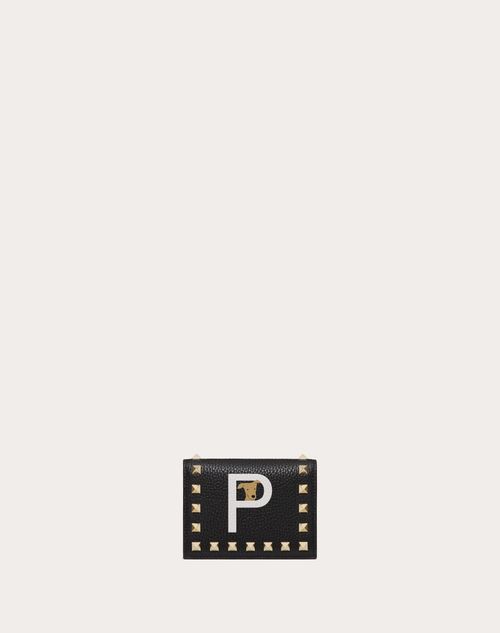 Valentino Garavani - Valentino Garavani 락스터드 펫 커스터마이징 지갑 - 블랙/화이트 - 여성 - 지갑 & 가죽 소품