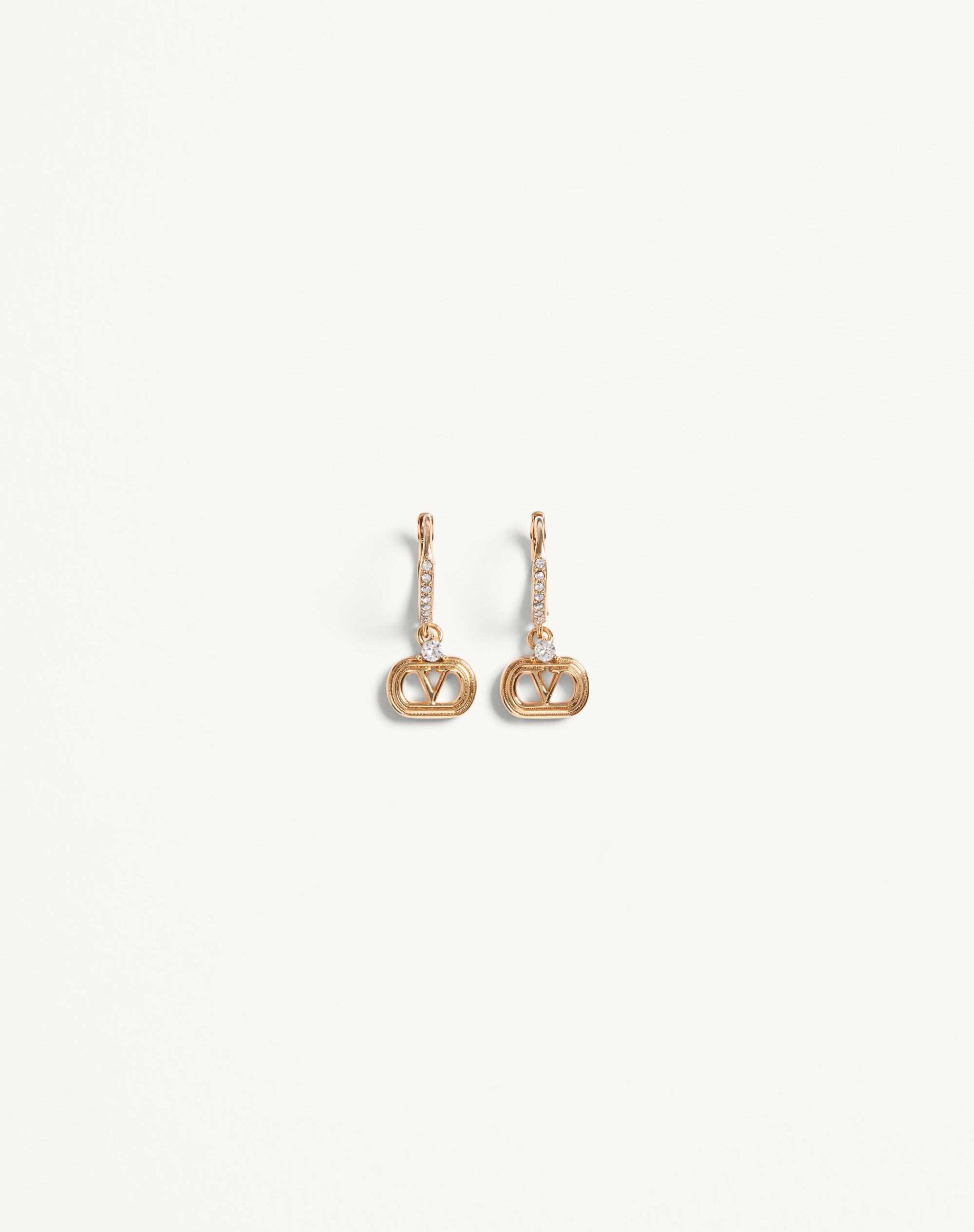ピアス VALENTINO GARAVANI OVAL EARRINGS WITH CRYSTALS Oval Metal Earrings With Swarovski® Crystals for Woman in
