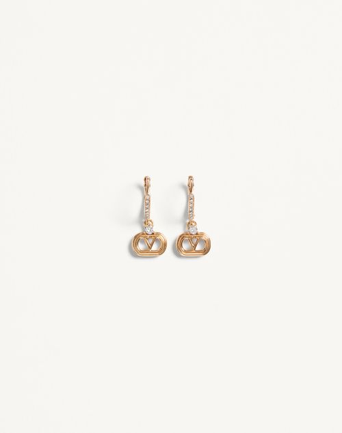 Valentino Garavani - Ovalette Metal And Swarovski® Crystal Earrings - Gold/crystal - Woman - Jewellery