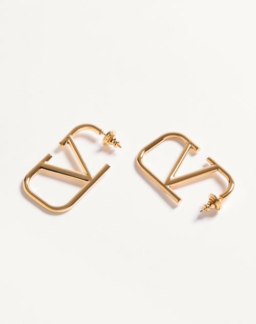 Valentino Garavani - Vlogo Signature Metal Earrings - Gold - Woman - Jewelry