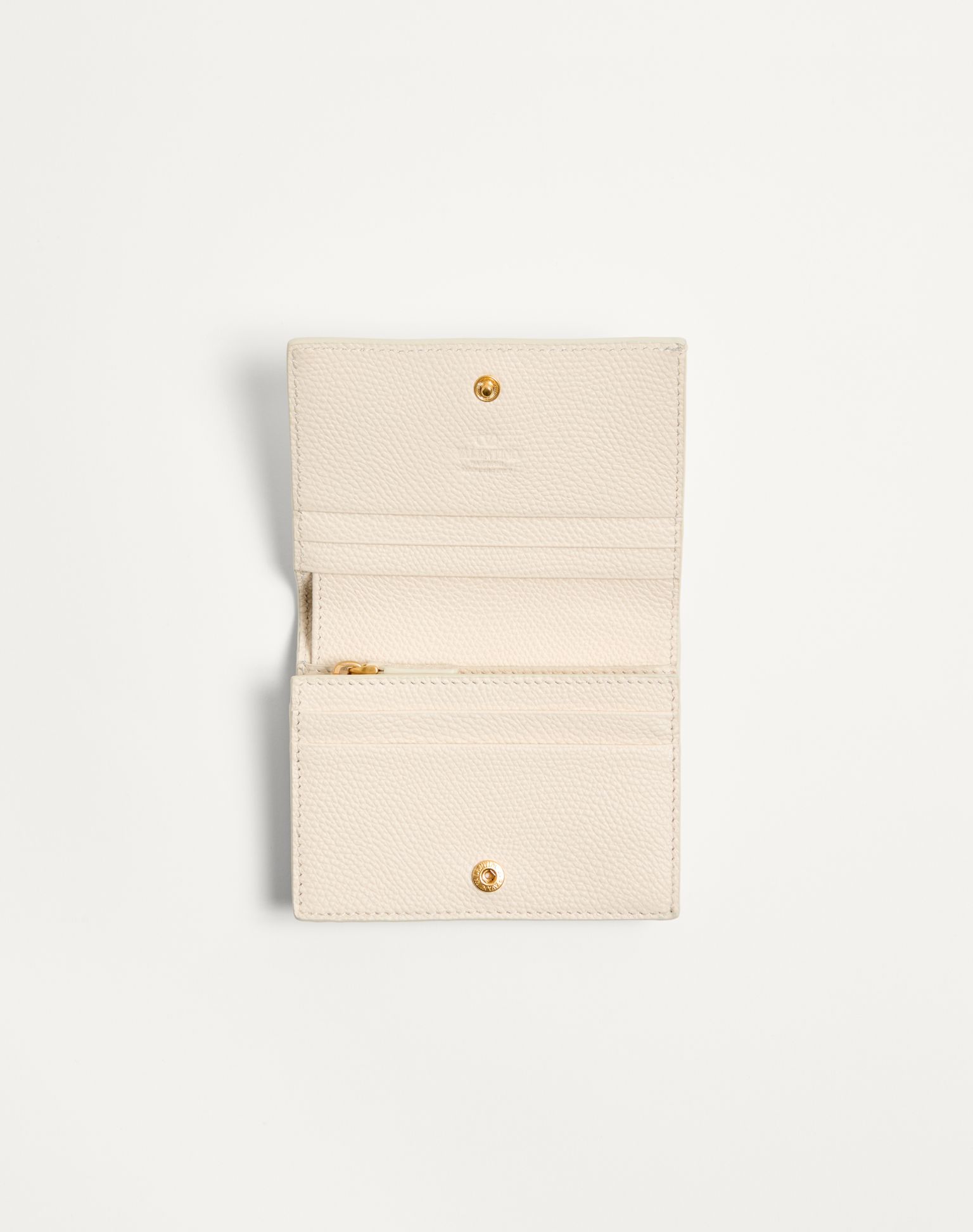 발렌티노 브이로고 시그니처 르 샤 드 라 메종 그레이니 카프스킨 지갑 8W2P0AJ3JVH_9PK