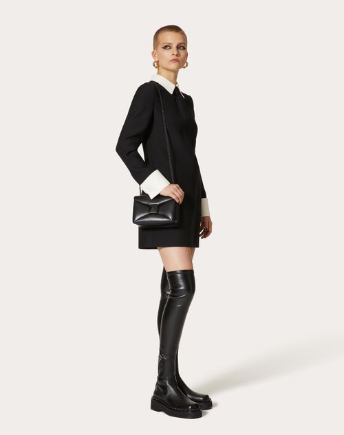 Valentino Garavani - Small Valentino Garavani One Stud Nappa Handbag With Chain And Tone-on-tone Stud - Black - Woman - Shoulder Bags