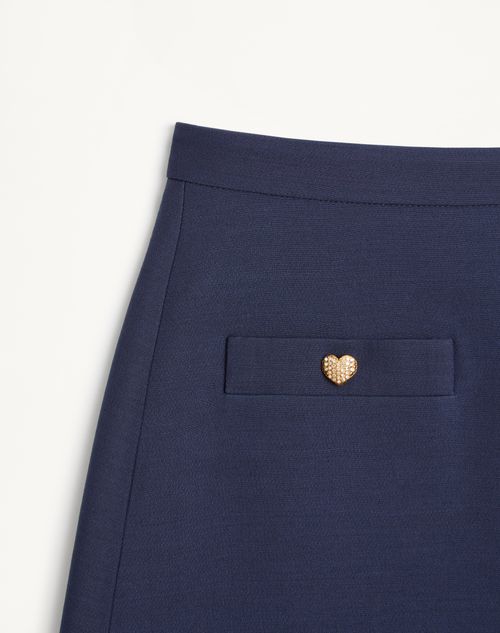 Valentino - Crepe Couture Skirt - Blue - Woman - Ready To Wear