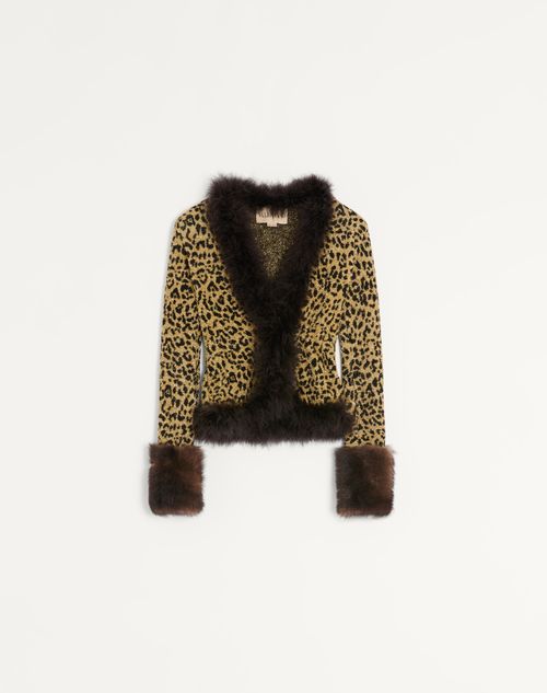 Valentino - Jacquard Animal Print Lurex Knit Jacket - Animal Print - Woman - Jackets And Blazers