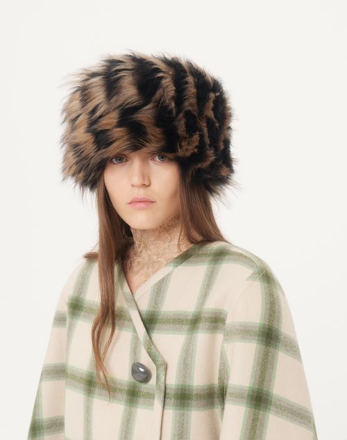 Valentino Garavani - Lamb Fur Hat - Brown/black - Woman - Hats And Gloves