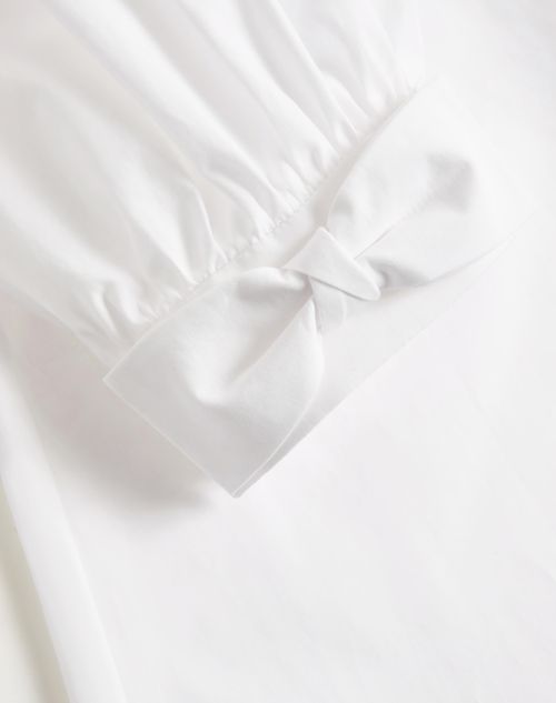 Valentino - Cotton Popeline Shirt - White - Woman - Shirts And Tops
