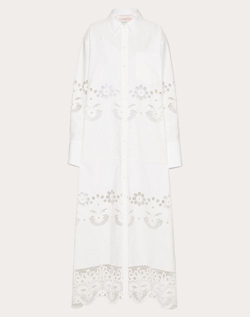 Robe Longue Valentino Broderie Infinie Flower pour Femme en Blanc