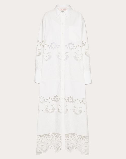 Valentino - Valentino Broderie Infinie Flower Long Dress - White - Woman - Dresses