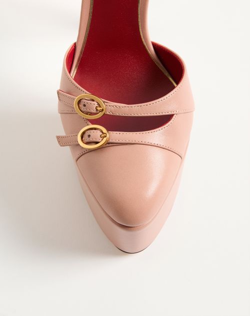 Valentino Garavani - Crasher Platform Pumps In Kidskin 145mm - Pink - Woman - Pumps