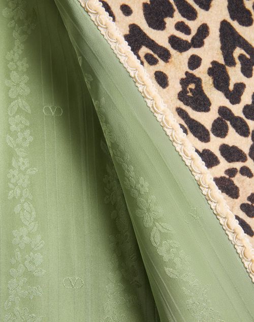 Valentino - Mantel Aus Wollstoff Mit Animalier-print - Animalier - Frau - Jacken Und Mäntel