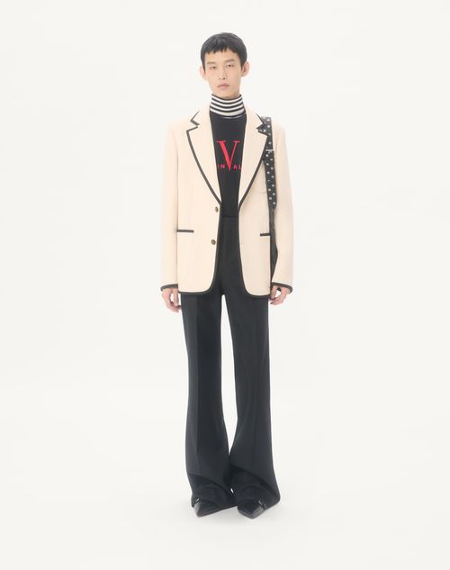 Valentino - Valentino Cotton T-shirt With Made In Valentino Print - Black/red - Man - Tshirts And Sweatshirts
