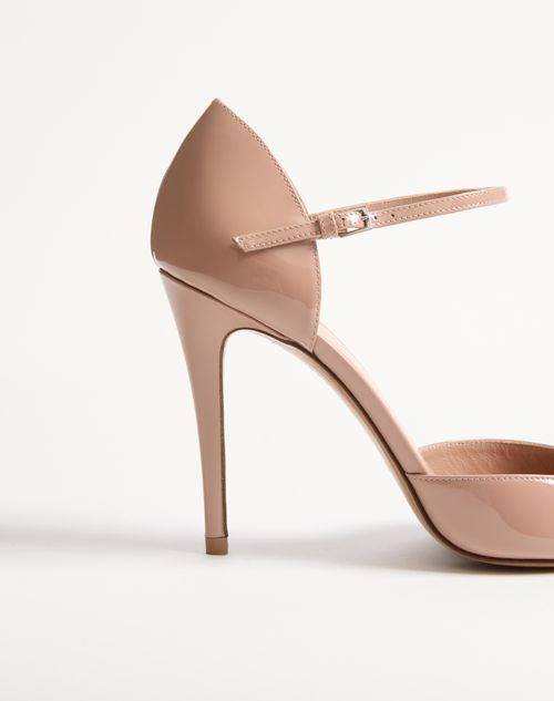 Valentino Garavani - Vlogo Signature D'orsay Patent Leather Pumps 100mm - Rose Cannelle - Woman - Pumps