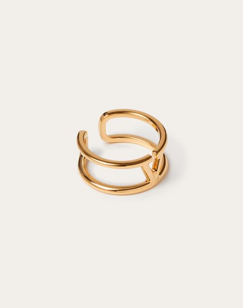 Valentino Garavani - Vlogo Signature Metal Ring - Gold - Man - Rings