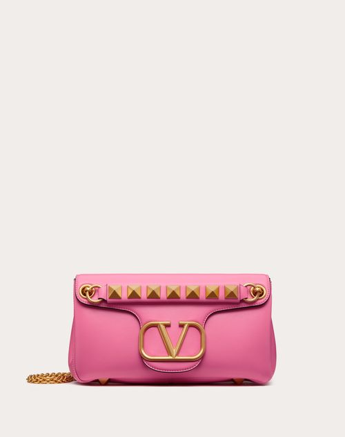 Valentino Garavani - Stud Sign Nappa Shoulder Bag - Pink - Woman - Shoulder Bags