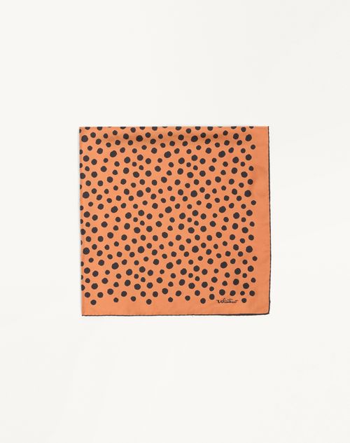 Valentino Garavani - Dalmatian Polka Dot Silk Scarf - Brown/black - Woman - Soft Accessories