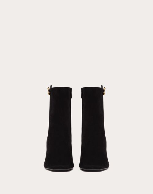 Valentino Garavani - Vlogo The Bold Edition Suede Ankle Boot 70mm - Black - Woman - Boots