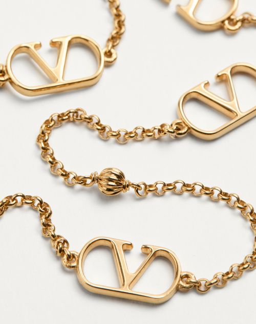 Valentino Garavani - Vlogo Signature Metal Necklace - Gold - Man - Jewellery